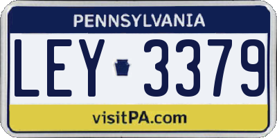 PA license plate LEY3379