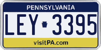 PA license plate LEY3395