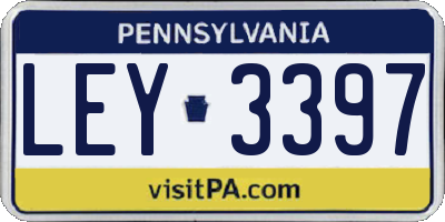 PA license plate LEY3397