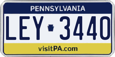 PA license plate LEY3440