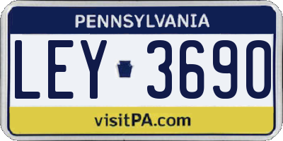 PA license plate LEY3690