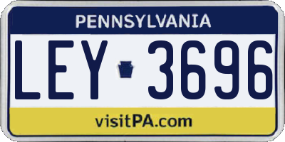 PA license plate LEY3696