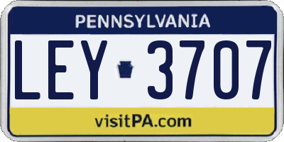 PA license plate LEY3707