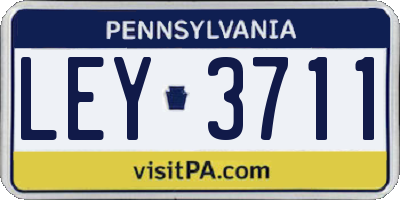 PA license plate LEY3711