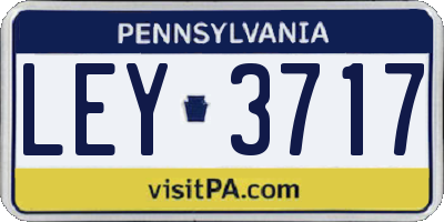 PA license plate LEY3717