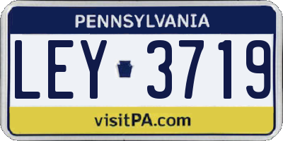 PA license plate LEY3719
