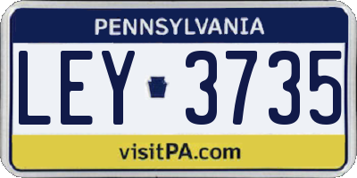 PA license plate LEY3735