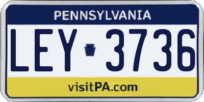 PA license plate LEY3736