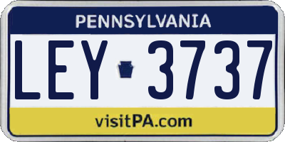 PA license plate LEY3737