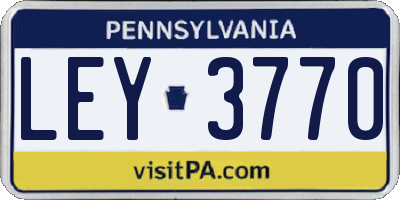 PA license plate LEY3770