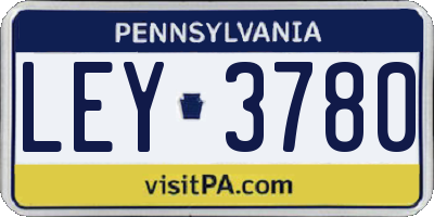 PA license plate LEY3780