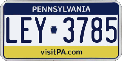 PA license plate LEY3785