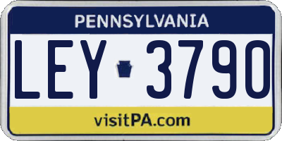PA license plate LEY3790