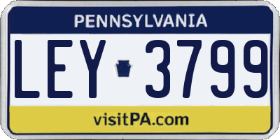 PA license plate LEY3799