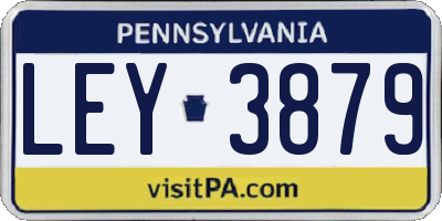 PA license plate LEY3879