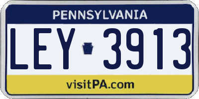 PA license plate LEY3913