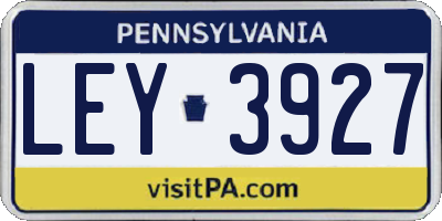 PA license plate LEY3927