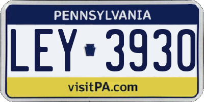 PA license plate LEY3930