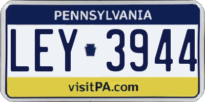 PA license plate LEY3944