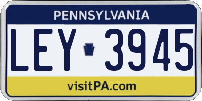 PA license plate LEY3945