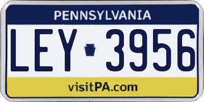 PA license plate LEY3956