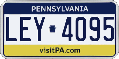 PA license plate LEY4095