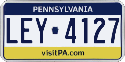 PA license plate LEY4127