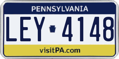 PA license plate LEY4148