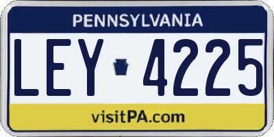 PA license plate LEY4225