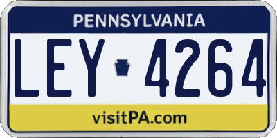 PA license plate LEY4264