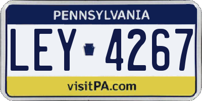 PA license plate LEY4267
