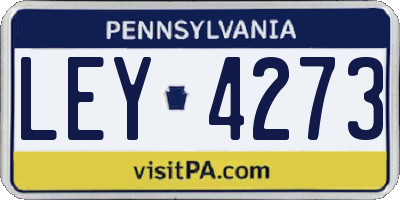 PA license plate LEY4273