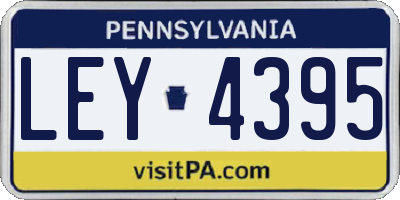 PA license plate LEY4395