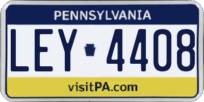 PA license plate LEY4408