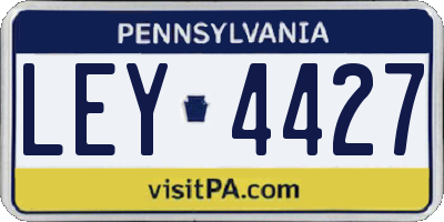 PA license plate LEY4427