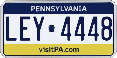 PA license plate LEY4448