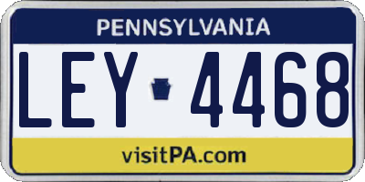PA license plate LEY4468