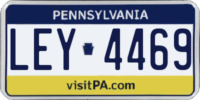 PA license plate LEY4469