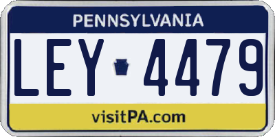 PA license plate LEY4479