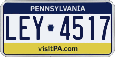 PA license plate LEY4517