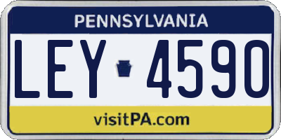 PA license plate LEY4590