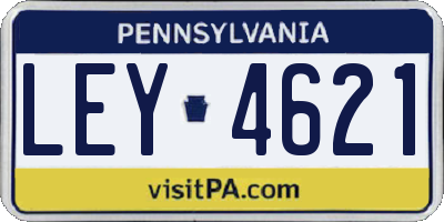 PA license plate LEY4621