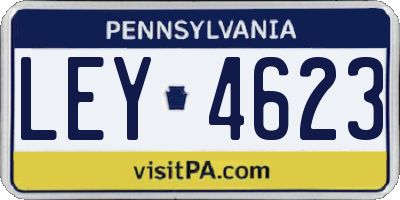 PA license plate LEY4623