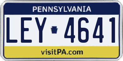 PA license plate LEY4641