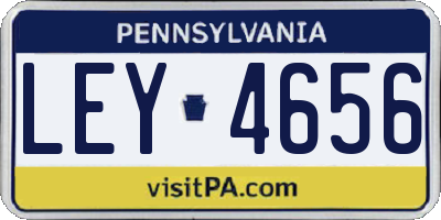 PA license plate LEY4656
