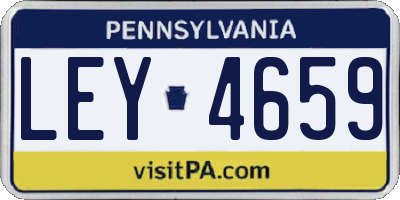 PA license plate LEY4659