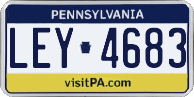 PA license plate LEY4683