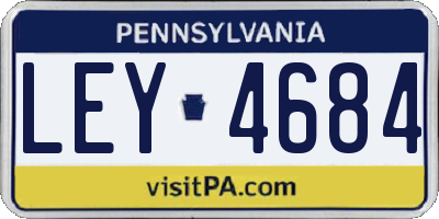 PA license plate LEY4684