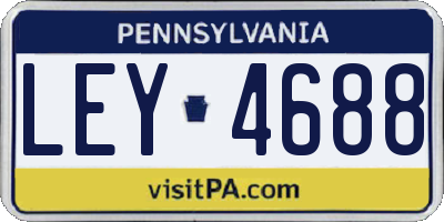 PA license plate LEY4688