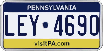 PA license plate LEY4690